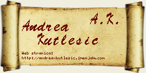 Andrea Kutlešić vizit kartica